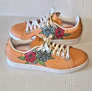 Adidas Stan Smith Ambient Blush Floral Sneakers Women's Size 9 Primegreen